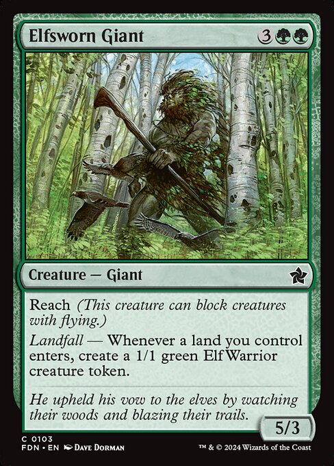 Elfsworn Giant 103 Foil