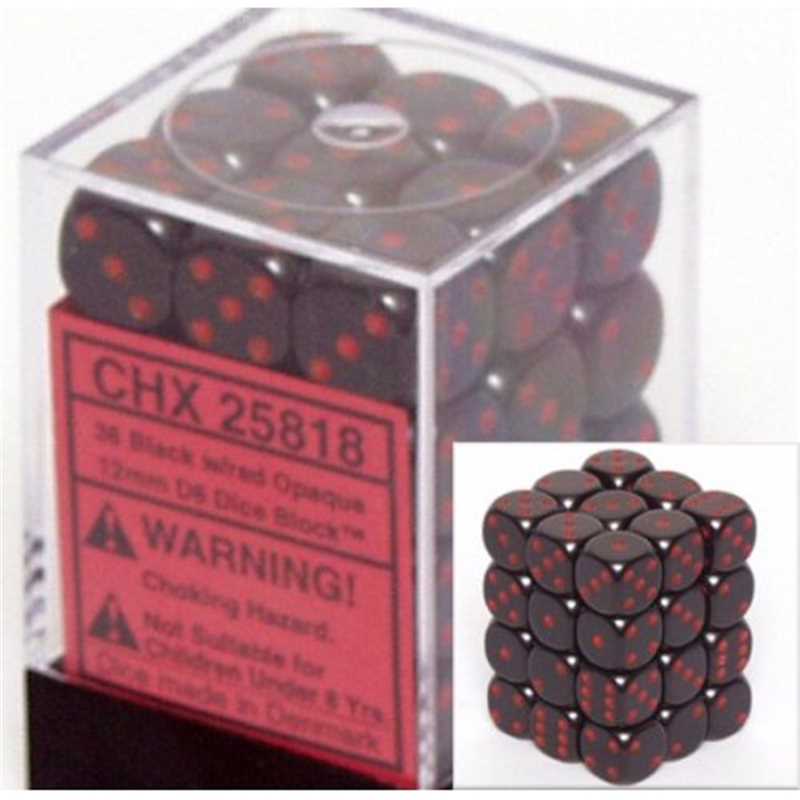 Cheesex Black/Red Opaque Dice