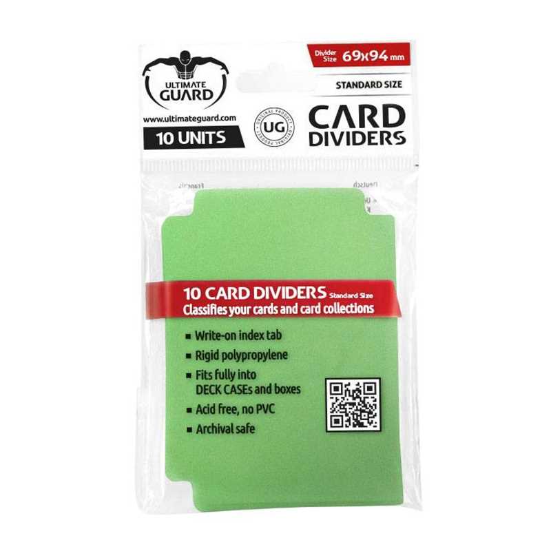 Ultimate Guard Card Dividers Standard Size Green (10)