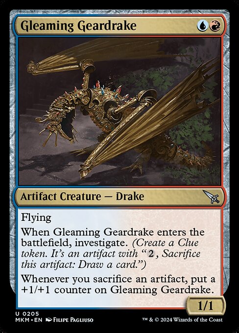 Gleaming Geardrake 205 Foil