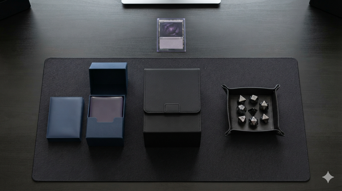Accesorii jucatori profesionisti TCG - sleeves, deck box, playmat de nivel competitiv | Arcana Inn