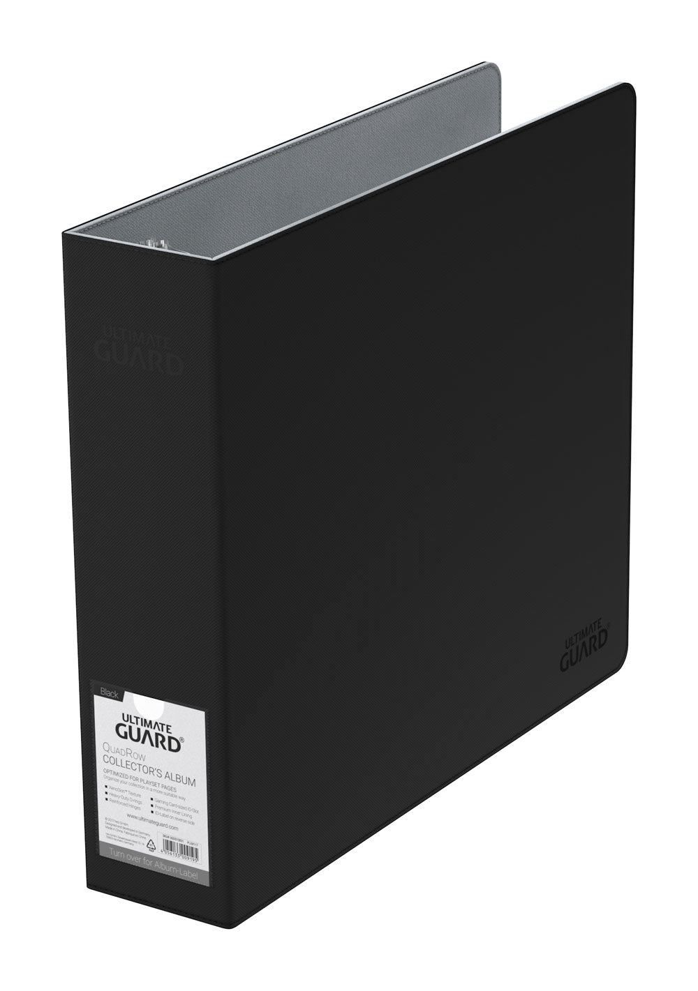 Ultimate Guard Collector's Album XenoSkin QuadRow Black - binder premium 24 pockets per pagină | Arcana Inn