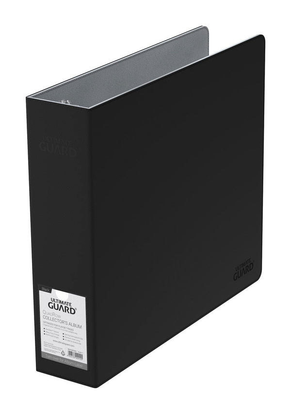 Ultimate Guard Collector's Album XenoSkin QuadRow Black - binder premium 24 pockets per pagină | Arcana Inn