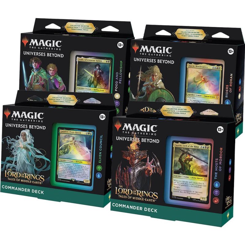 Lord of the Rings Commander Decks MTG - Sauron, Galadriel, Eowyn, Frodo Tales of Middle-earth | Arcana Inn