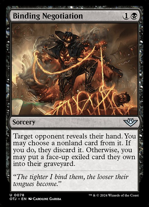 Binding Negotiation 78 Foil