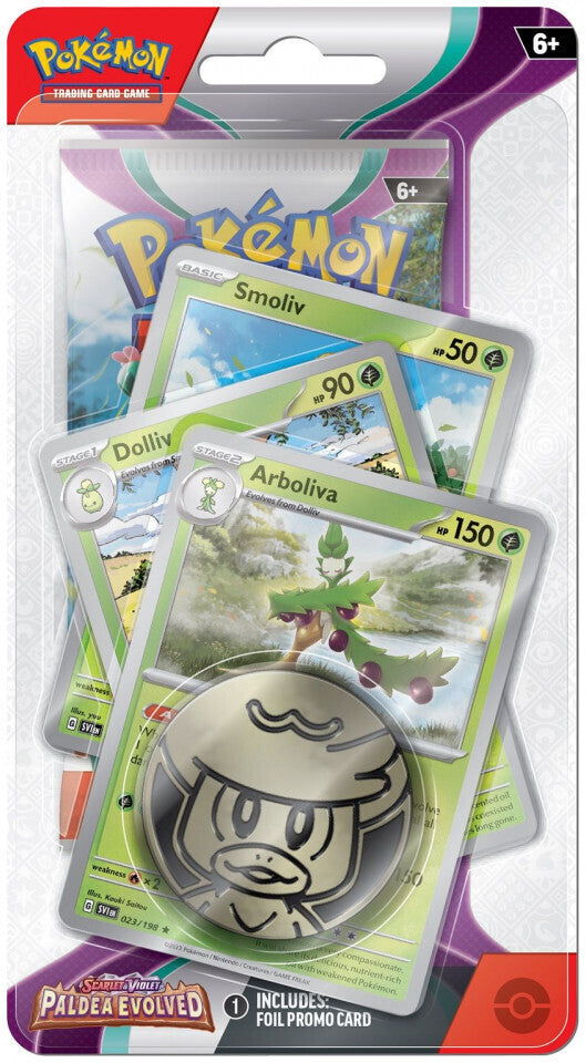 Pokemon - Scarlet & Violet Paldea Evolved- Premium Checklane Blister - Arboliva