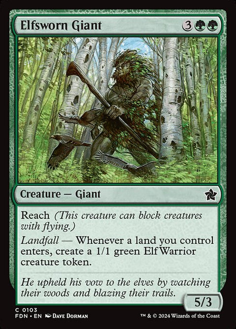 Elfsworn Giant 103 Foil
