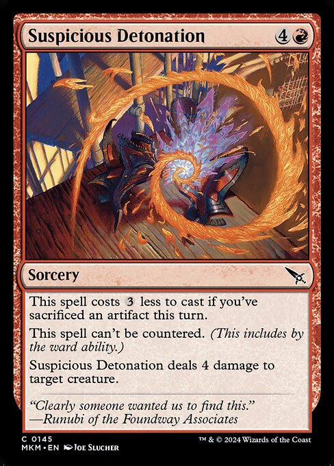 Suspicious Detonation 145 Foil