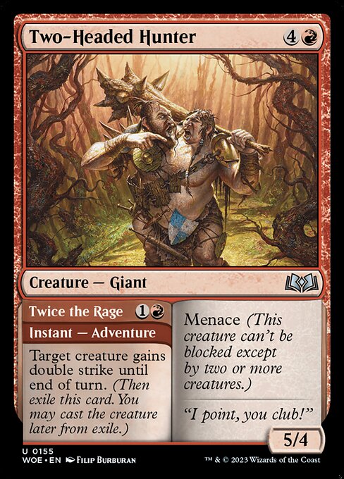 Two-Headed Hunter // Twice the Rage 155 Foil