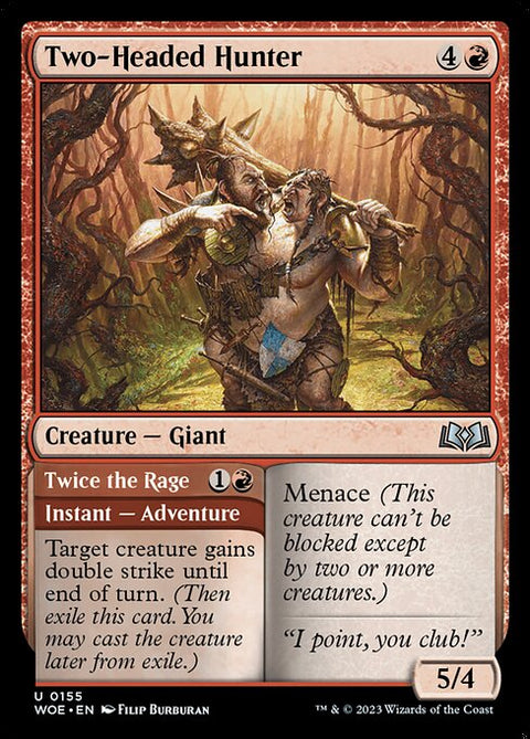 Two-Headed Hunter // Twice the Rage 155 Foil