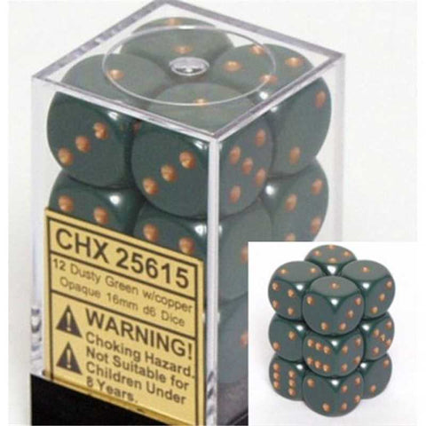 Cheesex Dusty Green/Copper set of 12 16mm