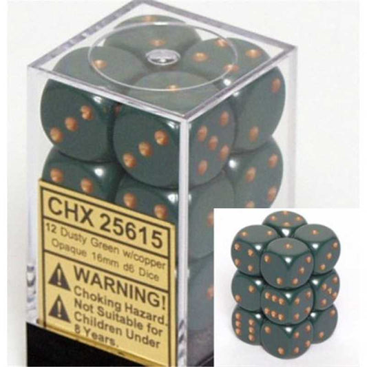 Cheesex Dusty Green/Copper set of 12 16mm