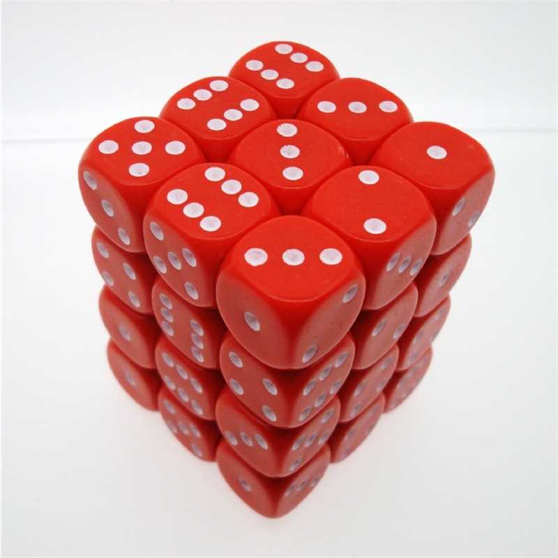 Cheesex Red/White Opaque Dice