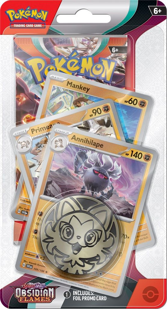 Pokemon -  Scarlet & Violet  Obsidian Flames - Premium Checklane Blister - Annihilape