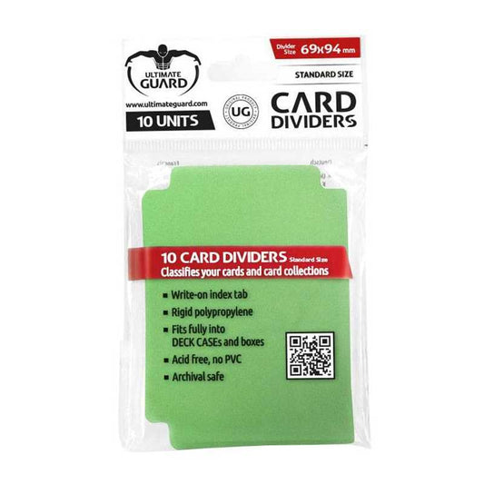 Ultimate Guard Card Dividers Standard Size Green (10)