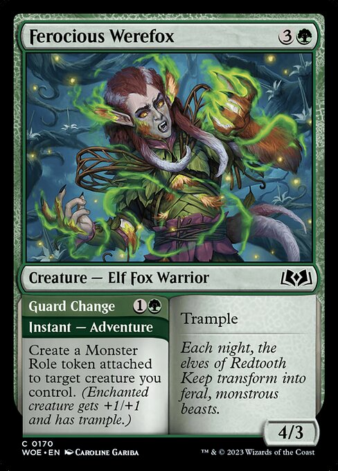 Ferocious Werefox // Guard Change 170 Foil
