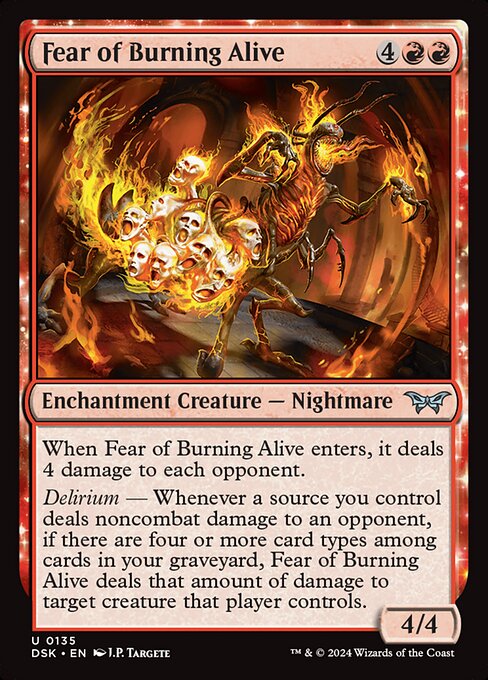 Fear of Burning Alive 135 Foil