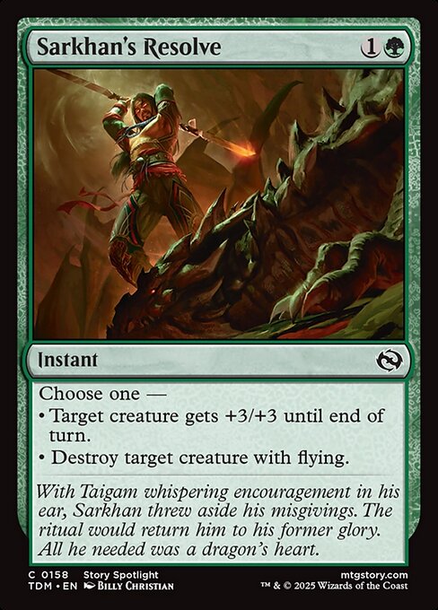 Sarkhan's Resolve 158 Foil