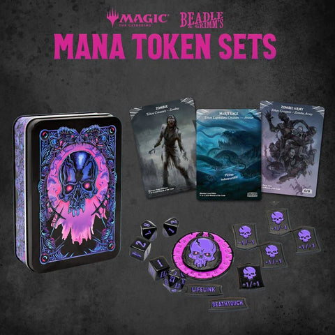 Magic the Gathering Dice and Token Pack: Black Mana
