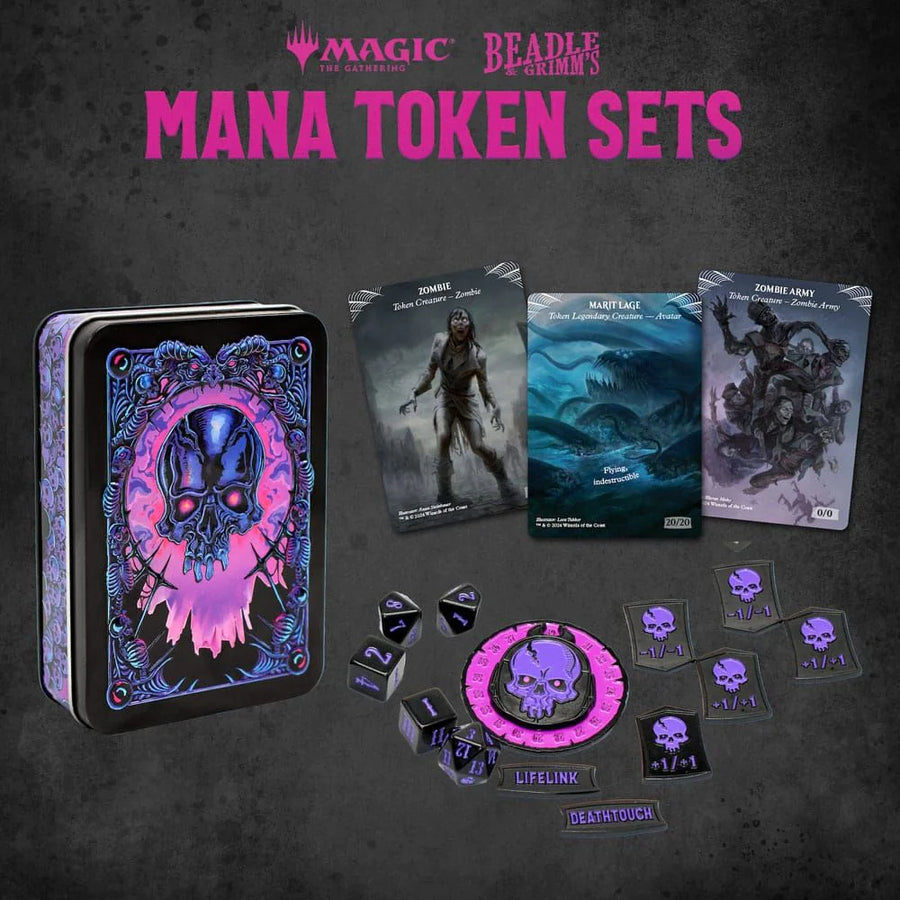Magic the Gathering Dice and Token Pack: Black Mana