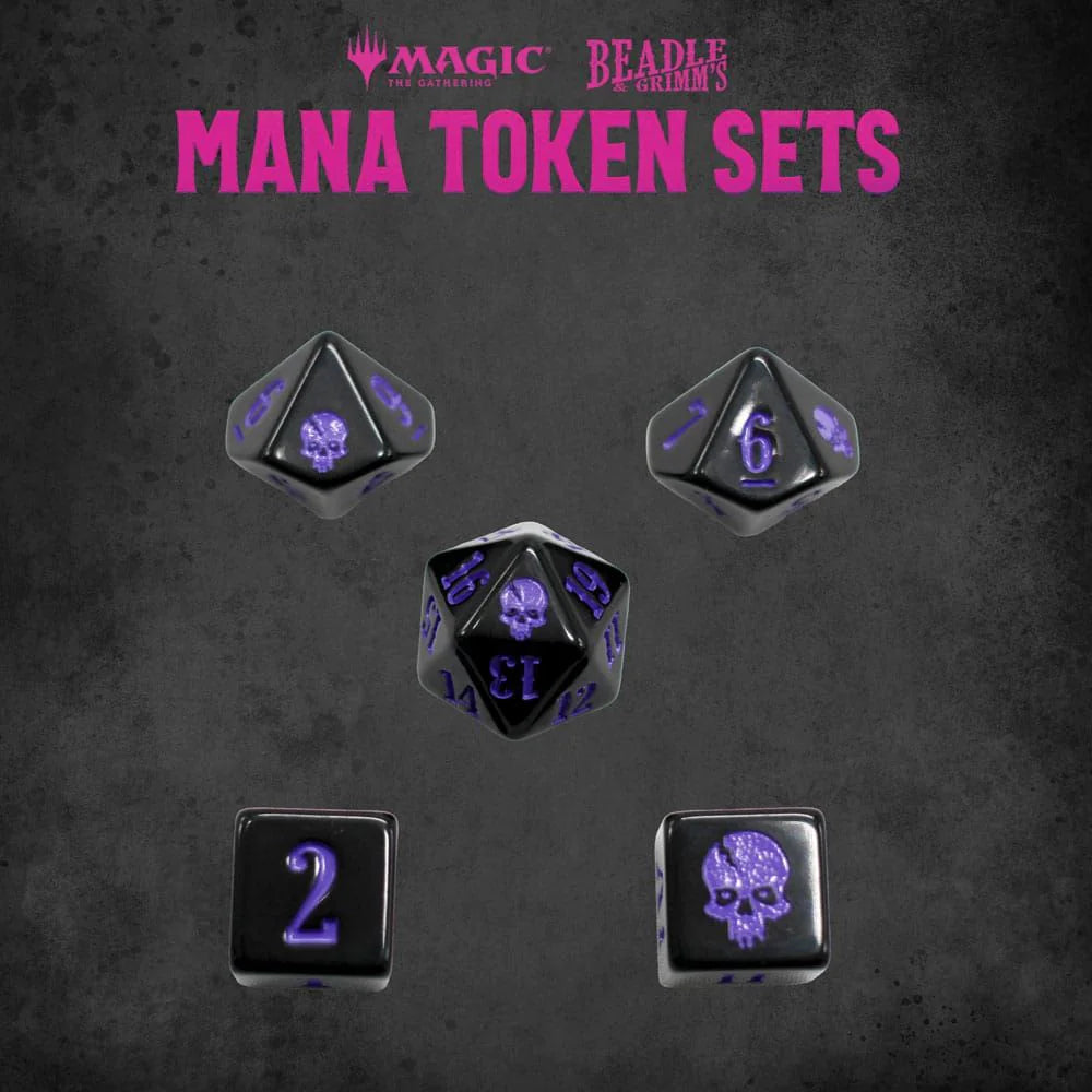 Magic the Gathering Dice and Token Pack: Black Mana
