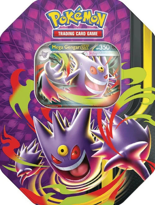 Pokémon Mega Moonlit Tin Mega Gengar ex - tin cu promo foil si 4 boostere