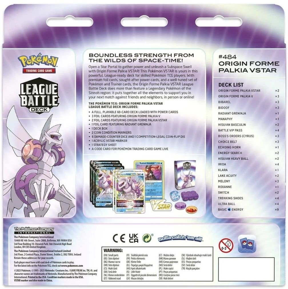 Pokemon -  Origin Forme Palkia VSTAR League Battle Deck